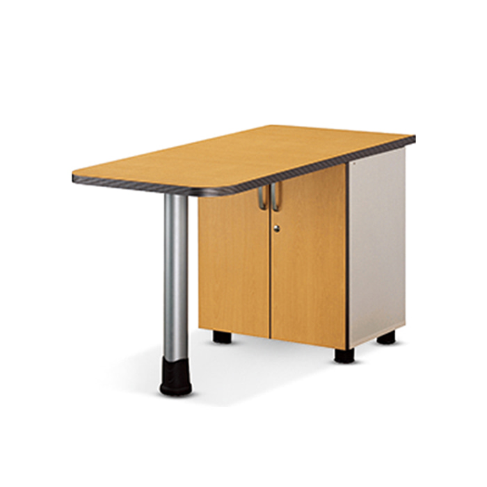 HPR U형 테이블 올문형 하부목재 보조 책상 사무실 사이드