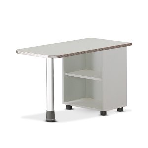 HPR U형 테이블 오픈형 하부목재 보조 책상 사무실 사이드